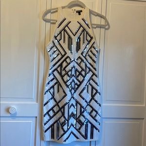 Sequins Winter White Dress